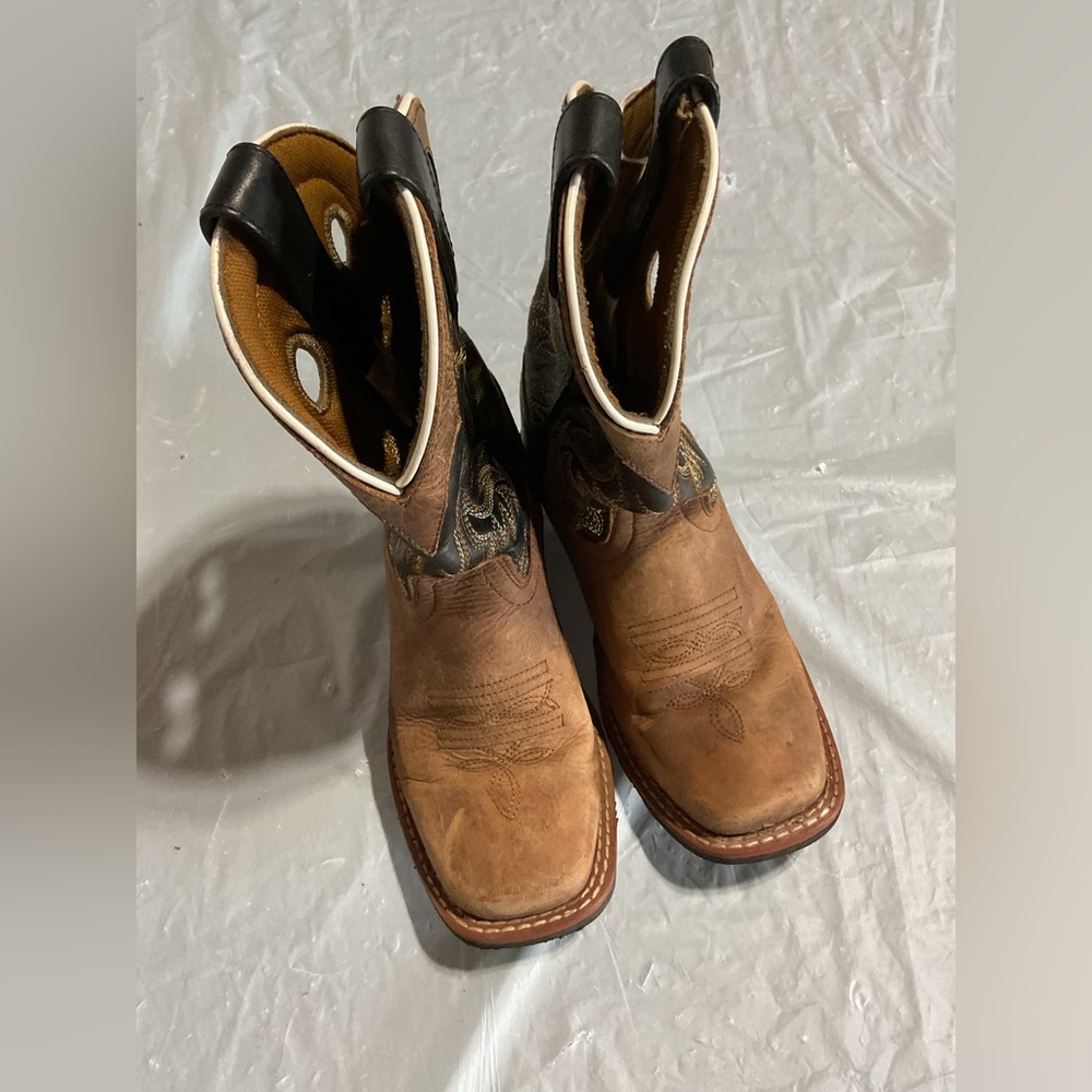 Converse Brown and Black Kids Pull-On Western Boots